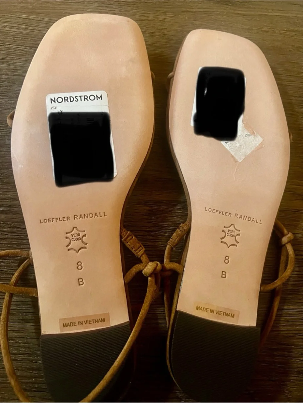 Loeffler Randall Strappy Suede Sandals in Cacao Brown - Picture 4 of 4